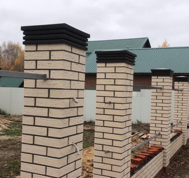 Колпак Zking Бона ХайТек Коричневый на столб 1.5х1.5 кирпича (385х385мм) в Куйбышеве фото