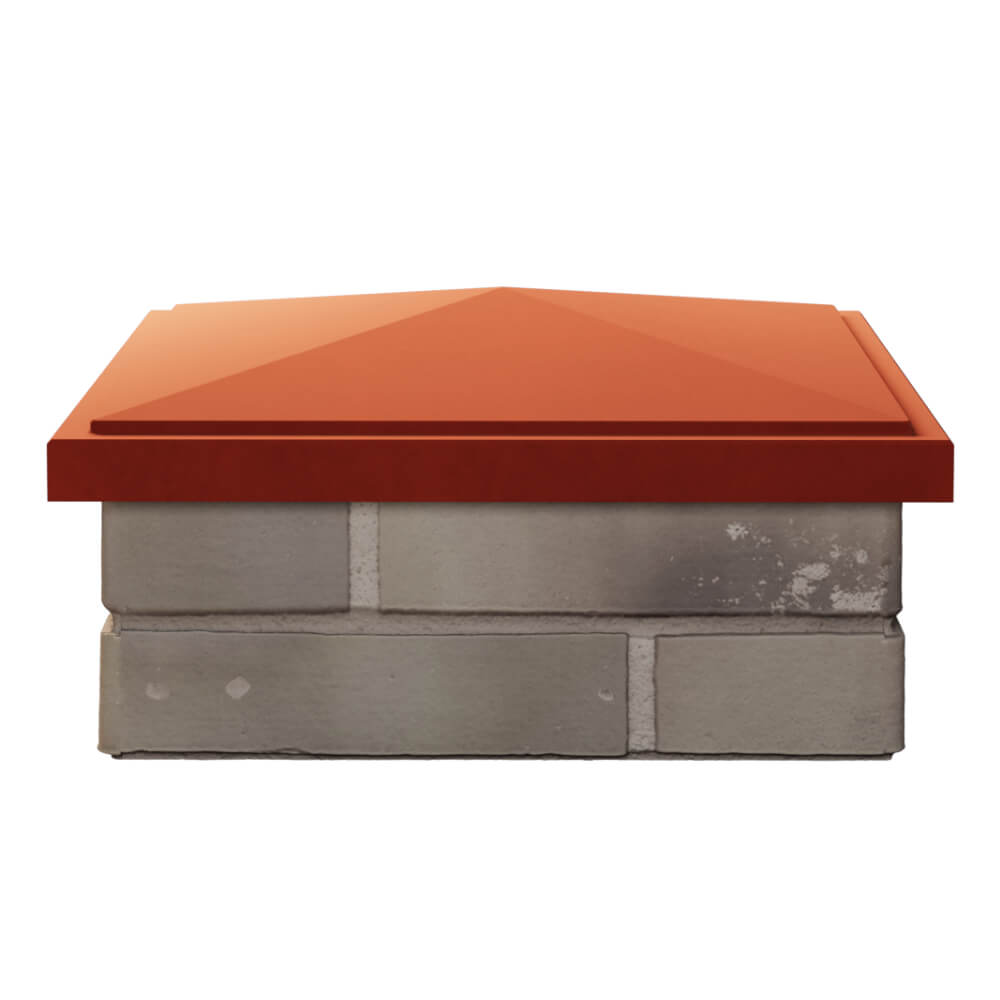 Колпак Zking БонаМоно Красный на столб 1.5х1.5 кирпича (385х385, 400х400мм) Куйбышев фото