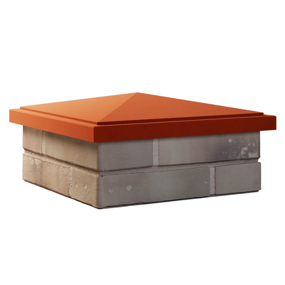 Колпак Zking БонаМоно Красный на столб 1.5х1.5 кирпича (385х385, 400х400мм) в Куйбышеве фото