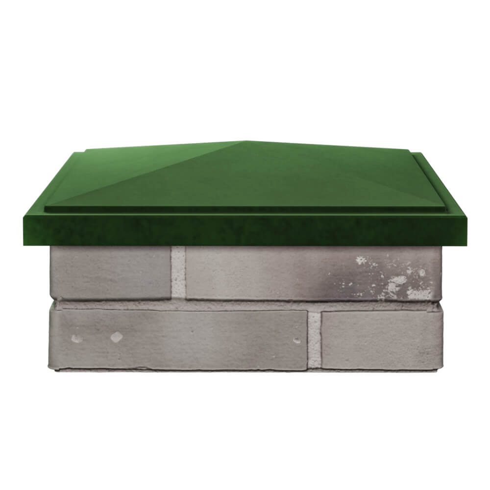 Колпак Zking БонаМоно Зеленый на столб 1.5х1.5 кирпича (385х385, 400х400мм) Куйбышев фото