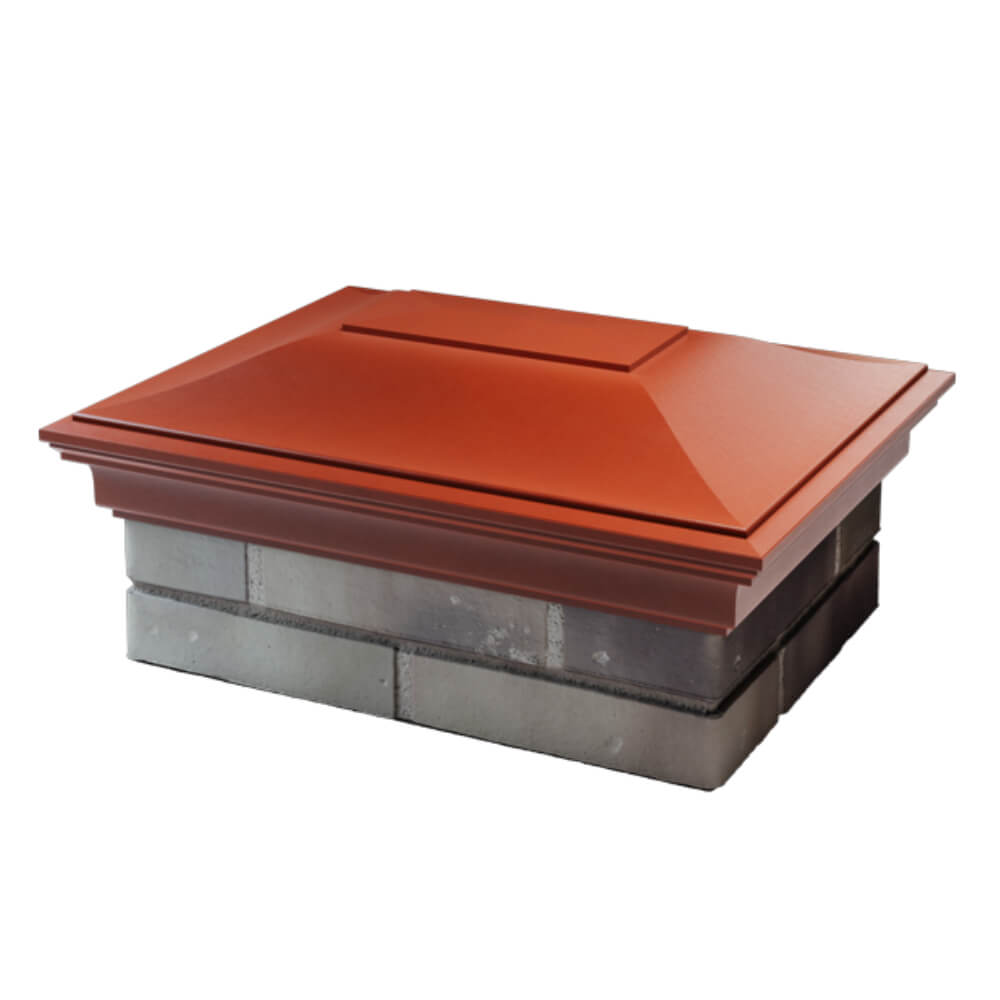 Колпак Zking Монблан Красный на столб 2х1.5 кирпича (515х385мм) в Куйбышеве фото