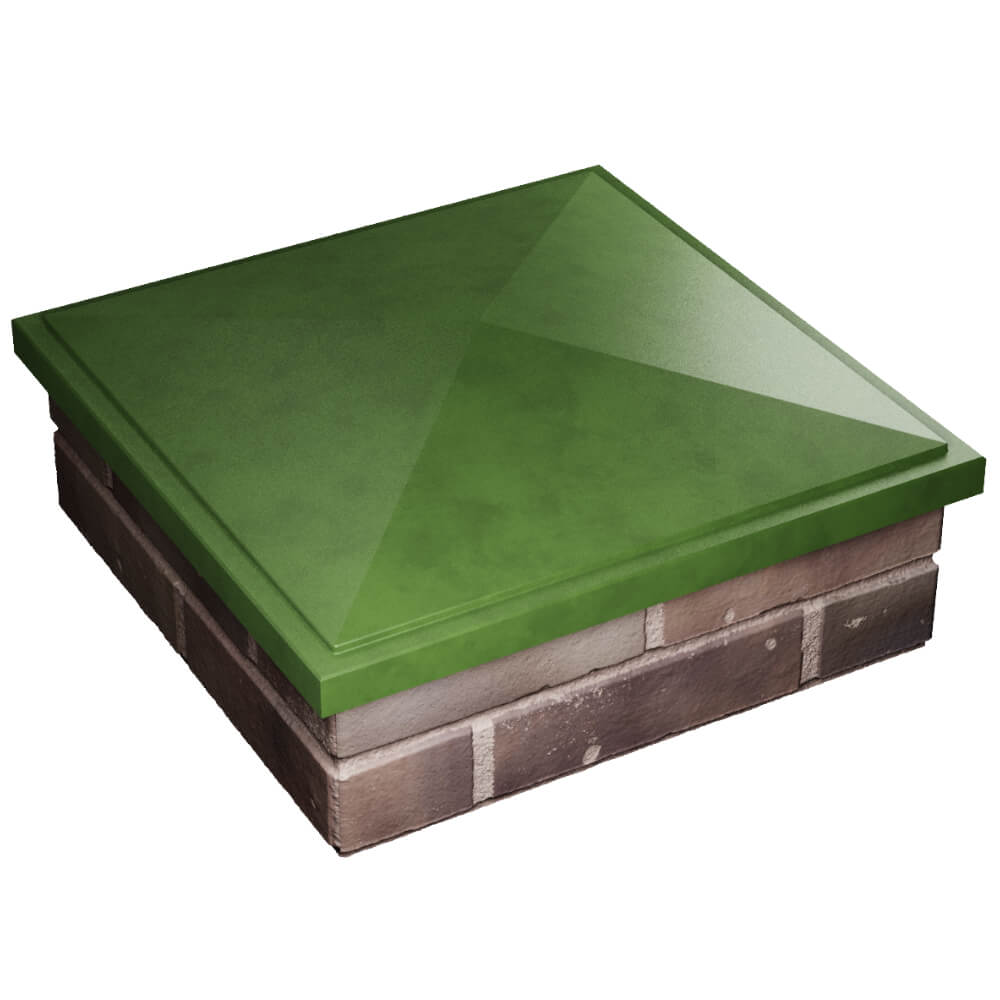 Колпак Zking БонаМоно Зеленый на столб 2х2 кирпича (515х515, 530х530мм) в Куйбышеве фото