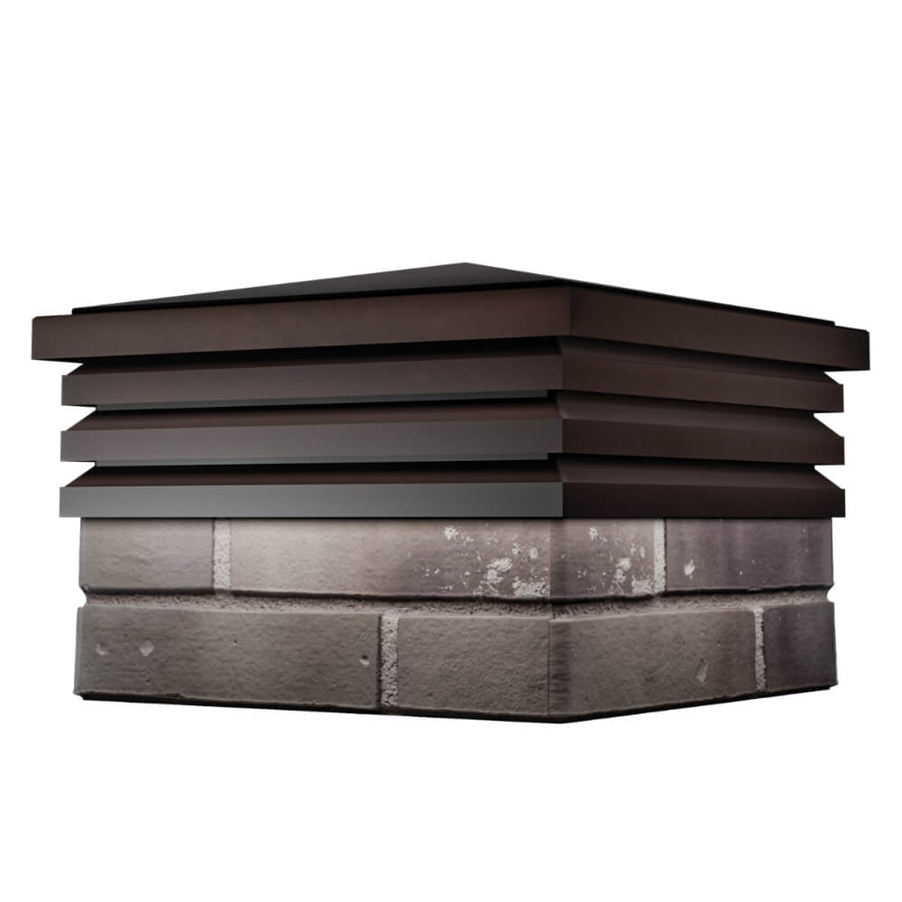 Колпак Zking Бона ХайТек Коричневый на столб 1.5х1.5 кирпича (385х385мм) в Куйбышеве фото