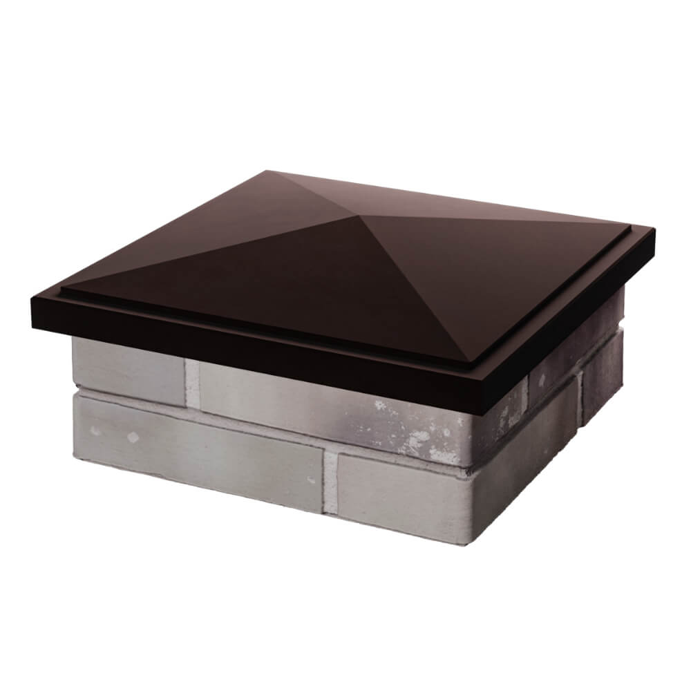 Колпак Zking БонаМоно Коричневый на столб 1.5х1.5 кирпича (385х385, 400х400мм) в Куйбышеве фото