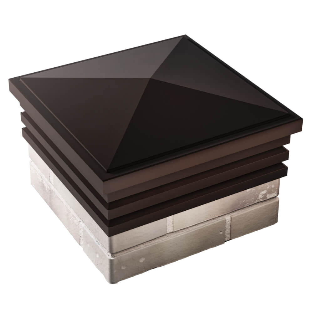 Колпак Zking Бона ХайТек Коричневый на столб 1.5х1.5 кирпича (385х385мм) в Куйбышеве фото