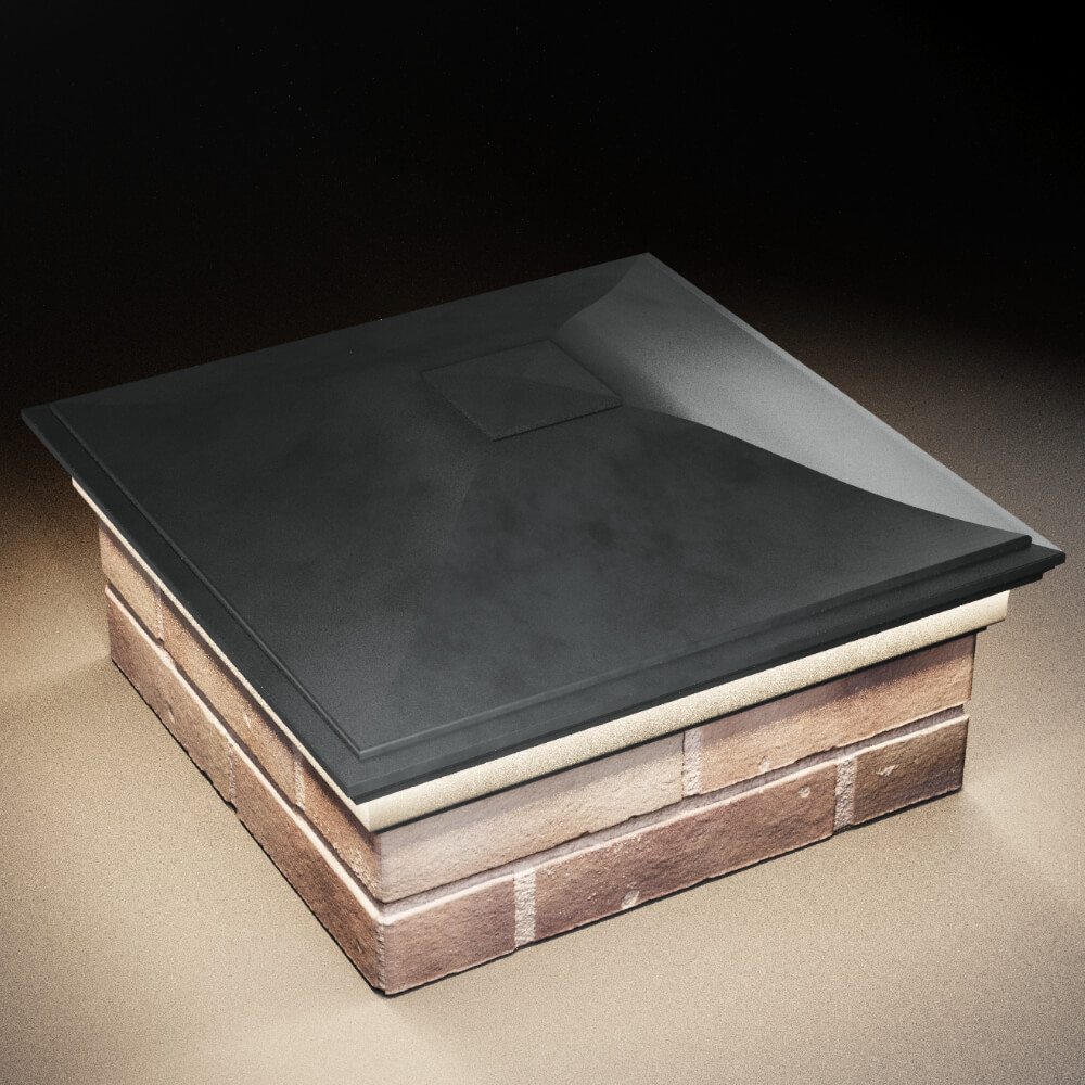 Колпак Zking Монблан Серый на столб 2х2 кирпича (515х515мм) c подсветкой в Куйбышеве фото