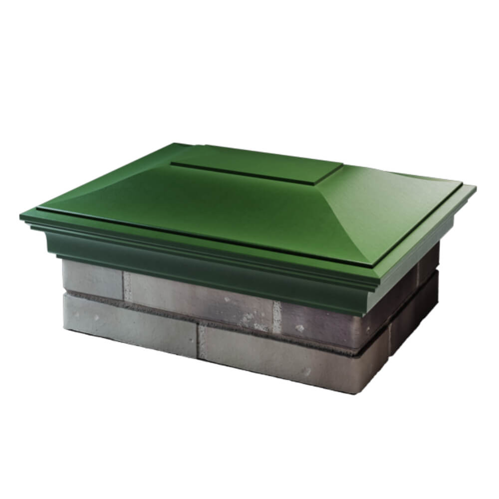 Колпак Zking Монблан Зеленый на столб 2х1.5 кирпича (515х385мм) в Куйбышеве фото