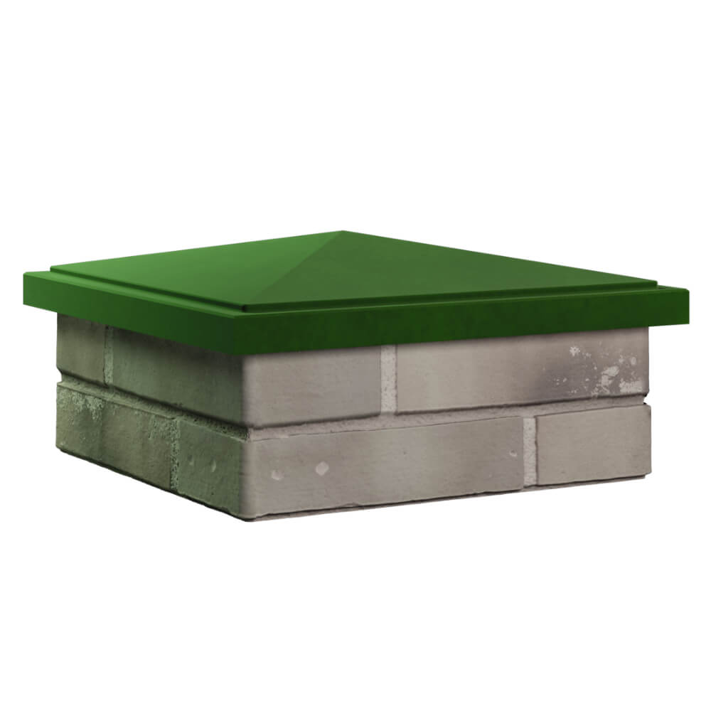 Колпак Zking БонаМоно Зеленый на столб 1.5х1.5 кирпича (385х385, 400х400мм) в Куйбышеве фото