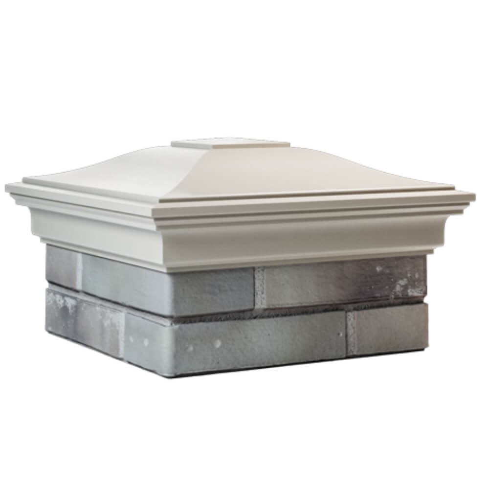 Колпак Zking Монблан Бежевый на столб 1.5х1.5 кирпича (385х385мм) в Куйбышеве фото