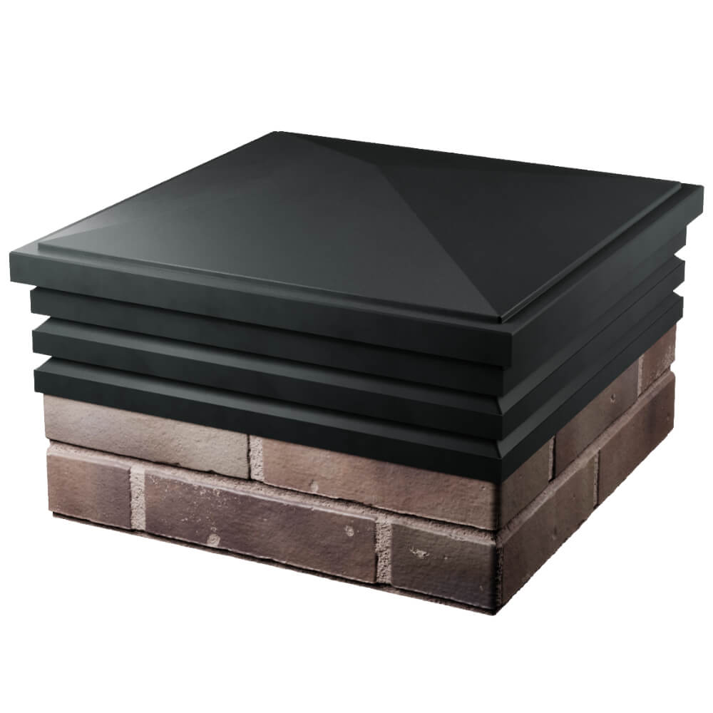 Колпак Zking Бона ХайТек Черный на столб 2х2 кирпича (513х513мм) в Куйбышеве фото