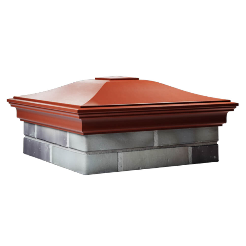 Колпак Zking Монблан Красный на столб 2х2 кирпича (515х515мм) в Куйбышеве фото