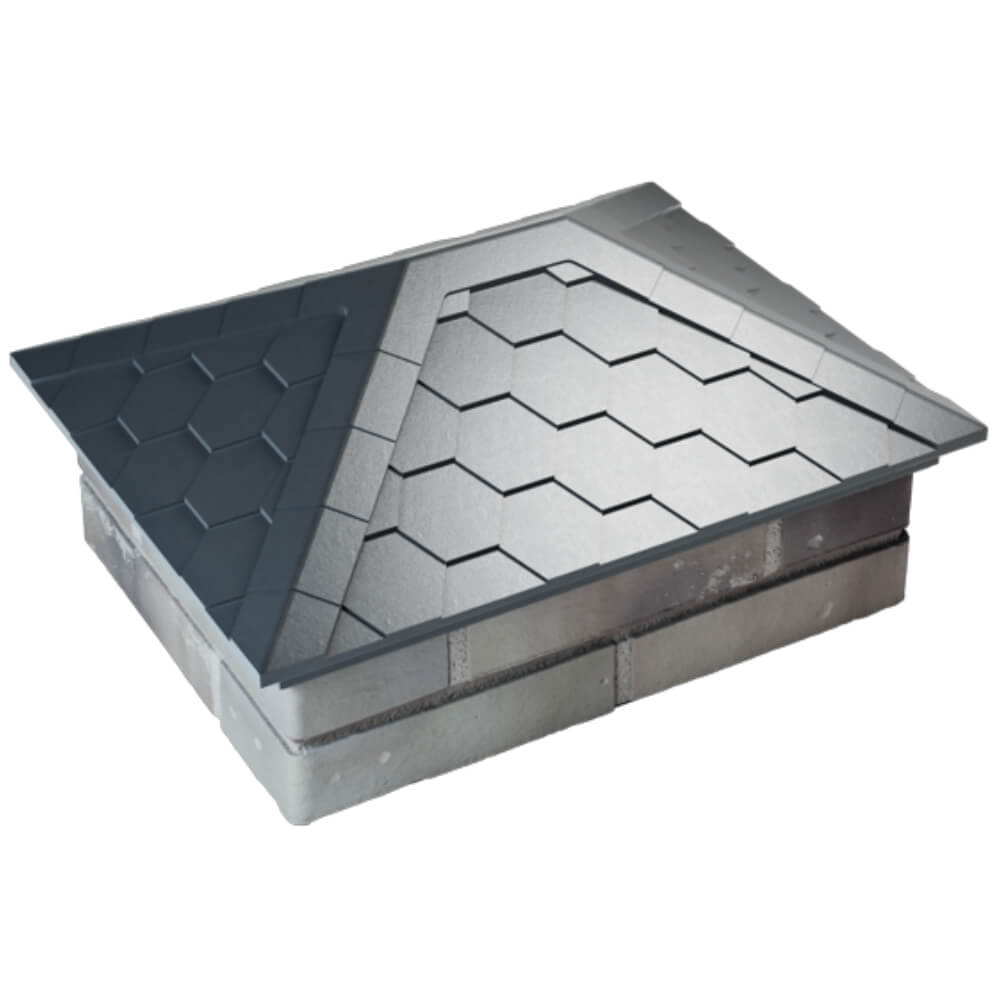 Колпак Zking Эверест Серый на столб 2х1.5 кирпича (520х390мм) Куйбышев фото