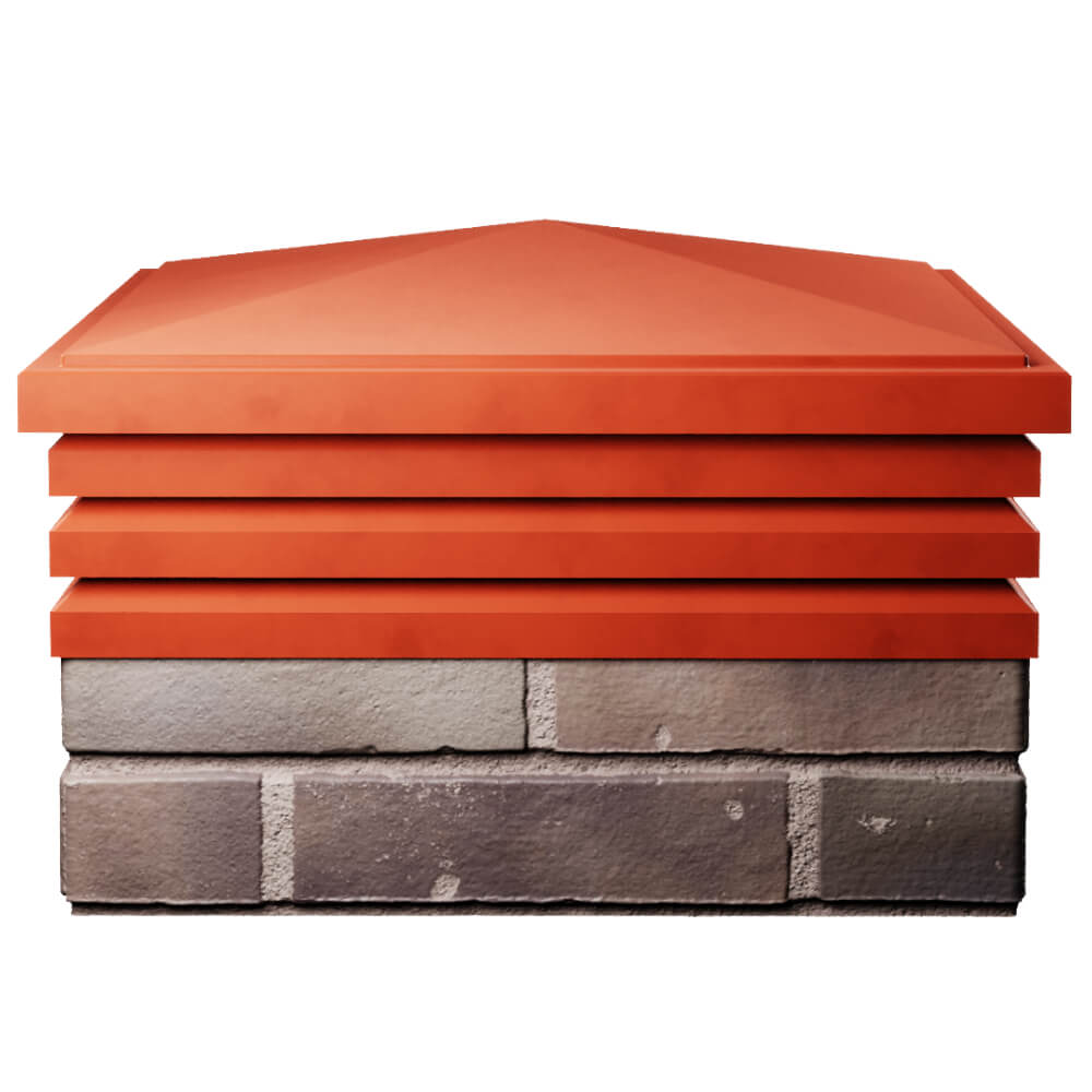 Колпак Zking Бона ХайТек Красный на столб 2х2 кирпича (513х513мм) Куйбышев фото