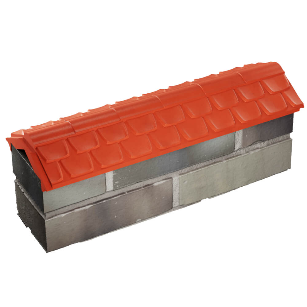 Парапет Zking Эльбрус Красный с посадкой на 0.5 кирпича (130мм) в Куйбышеве фото