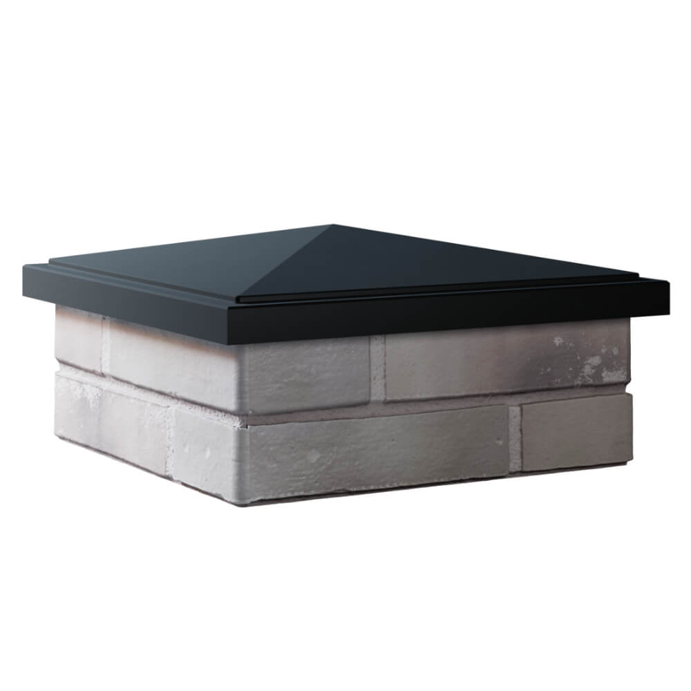 Колпак Zking БонаМоно Черный на столб 1.5х1.5 кирпича (385х385, 400х400мм) в Куйбышеве фото