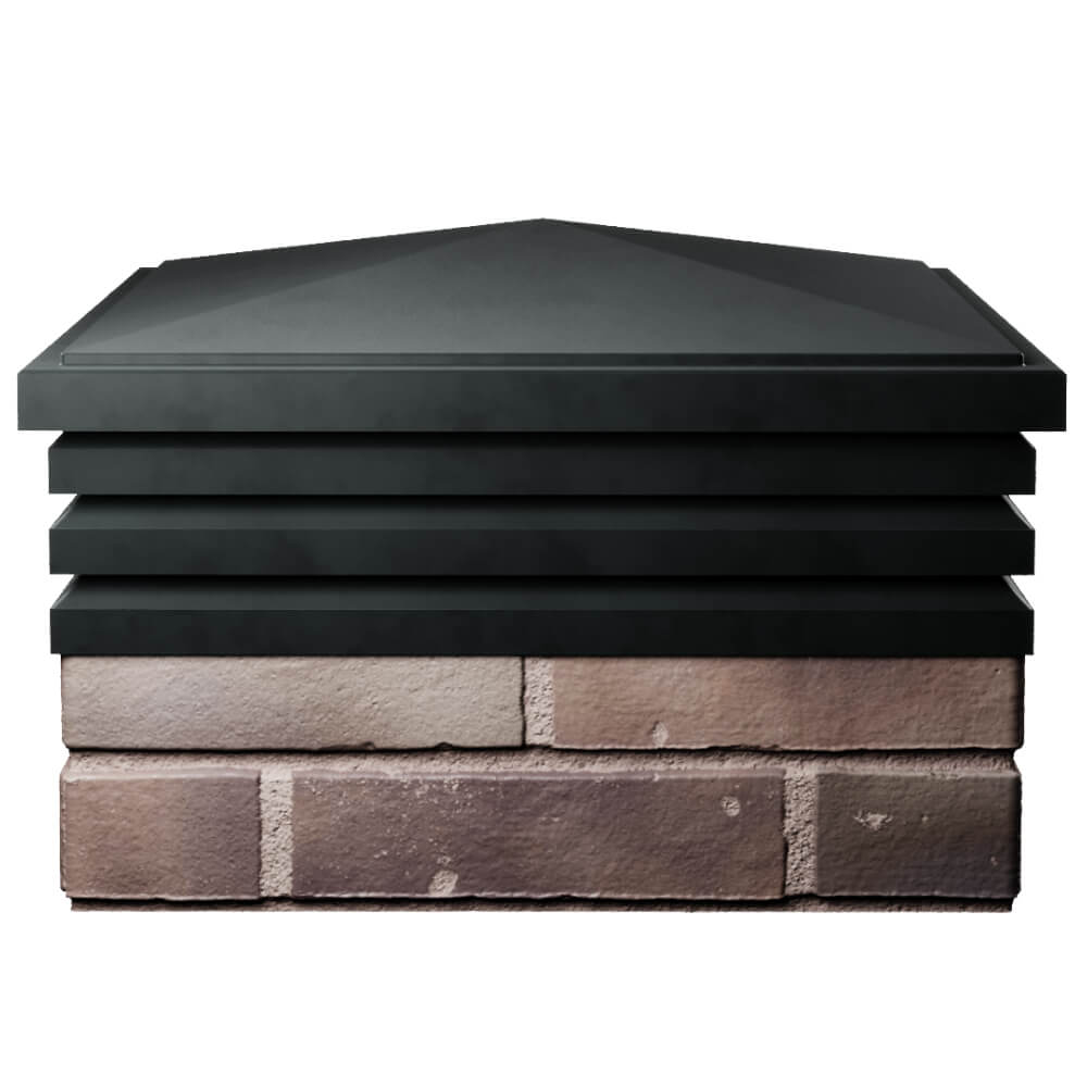 Колпак Zking Бона ХайТек Черный на столб 2х2 кирпича (513х513мм) Куйбышев фото