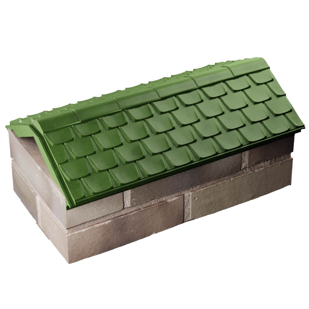 Парапет Zking Эльбрус Зеленый с посадкой на 1 кирпич (255мм) в Куйбышеве фото
