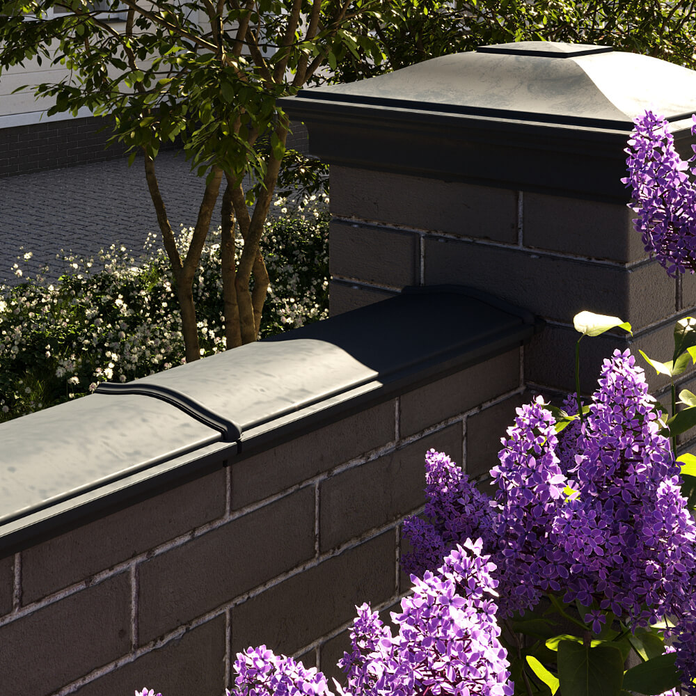 Парапет Zking Монблан Черный посадка на 0.5 кирпича (130мм) в Куйбышеве фото