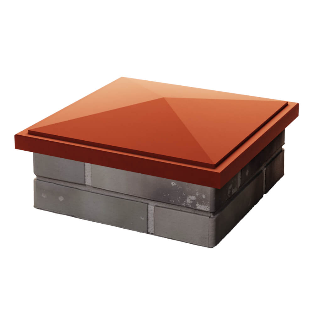 Колпак Zking БонаМоно Красный на столб 1.5х1.5 кирпича (385х385, 400х400мм) в Куйбышеве фото