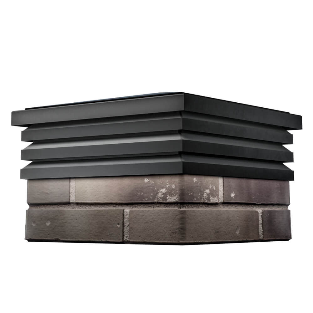 Колпак Zking Бона ХайТек Черный на столб 1.5х1.5 кирпича (385х385мм) в Куйбышеве фото