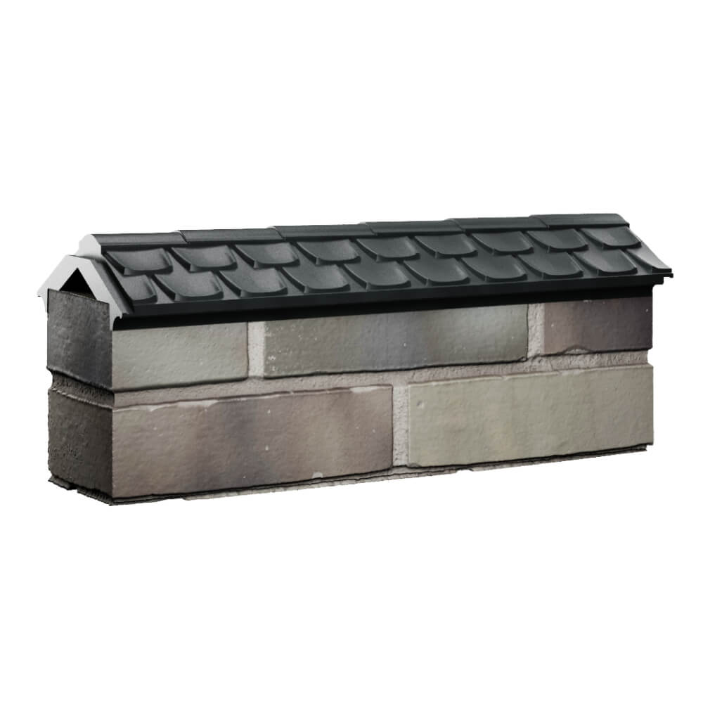 Парапет Zking Эльбрус Черный с посадкой на 0.5 кирпича (130мм) Куйбышев фото