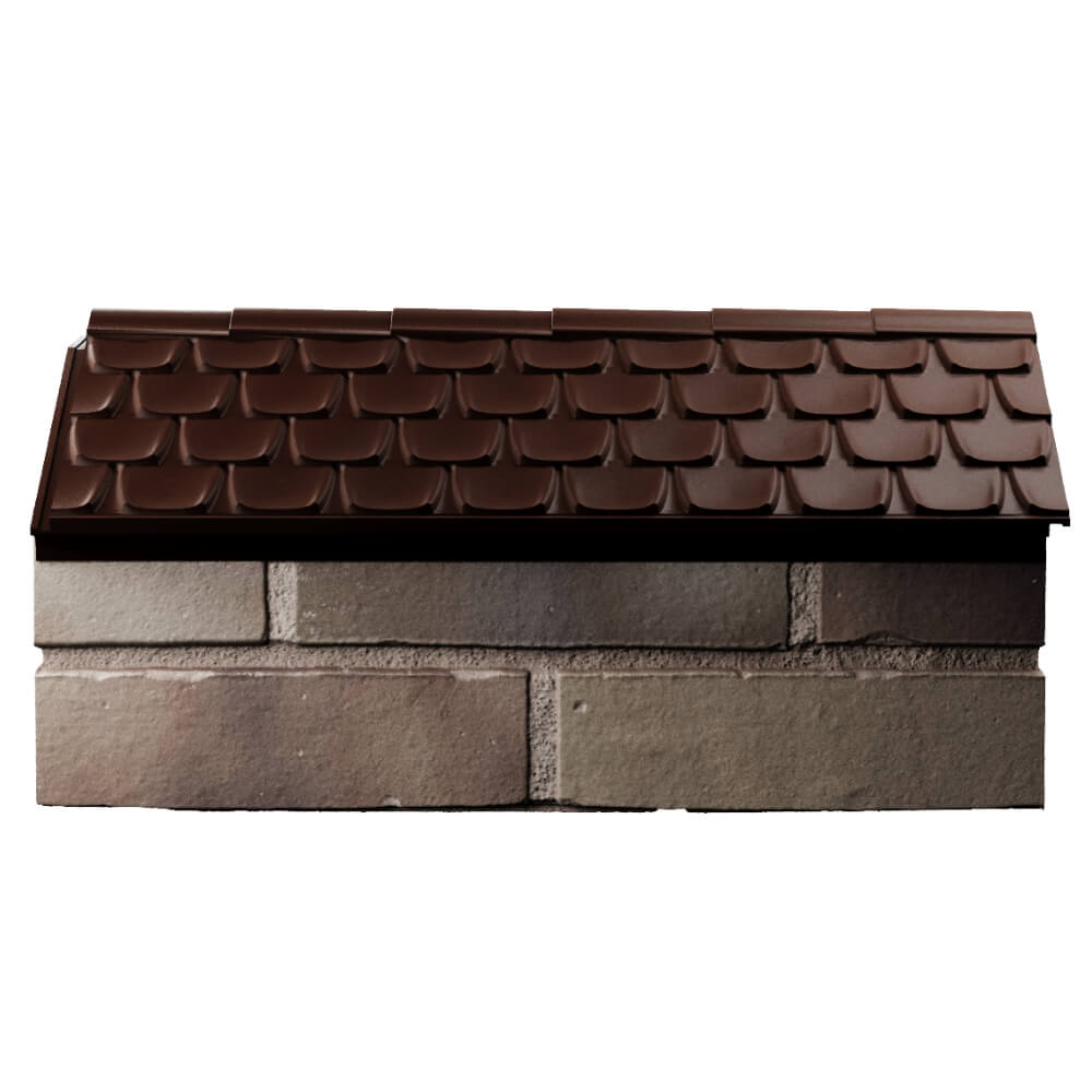 Парапет Zking Эльбрус Коричневый с посадкой на 1 кирпич (255мм) в Куйбышеве фото