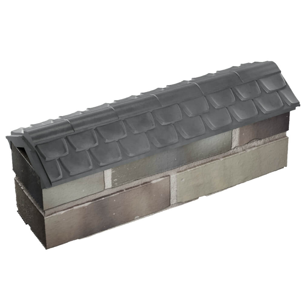 Парапет Zking Эльбрус Серый с посадкой на 0.5 кирпича (130мм) в Куйбышеве фото