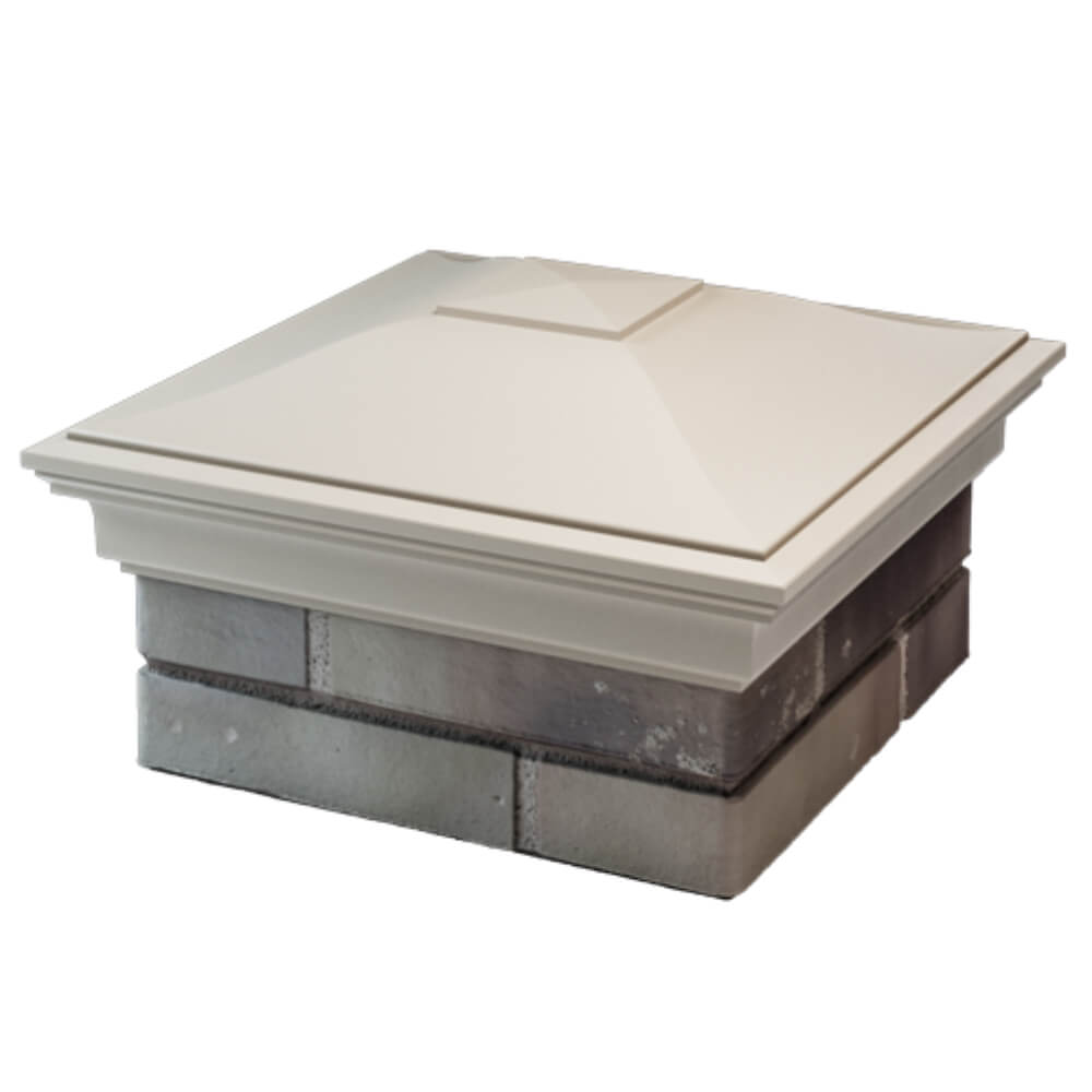 Колпак Zking Монблан Бежевый на столб 1.5х1.5 кирпича (385х385мм) в Куйбышеве фото