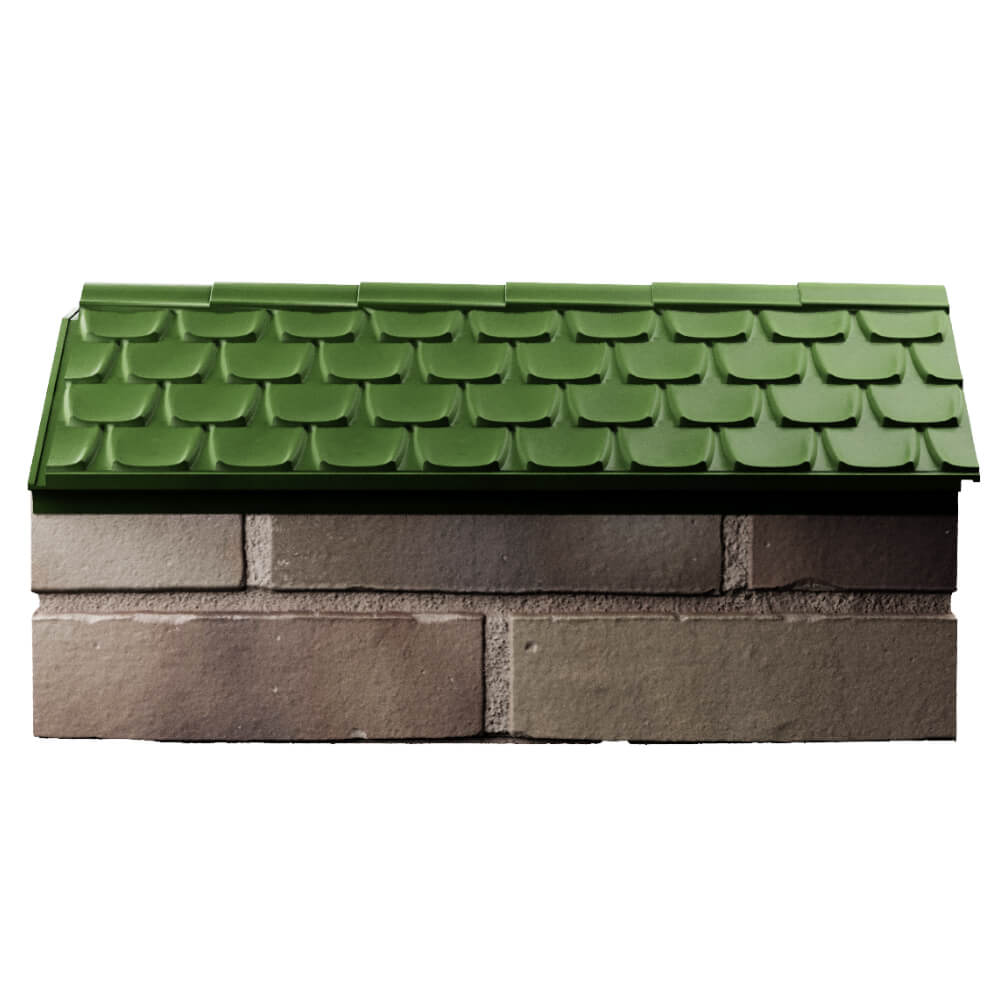 Парапет Zking Эльбрус Зеленый с посадкой на 1 кирпич (255мм) в Куйбышеве фото