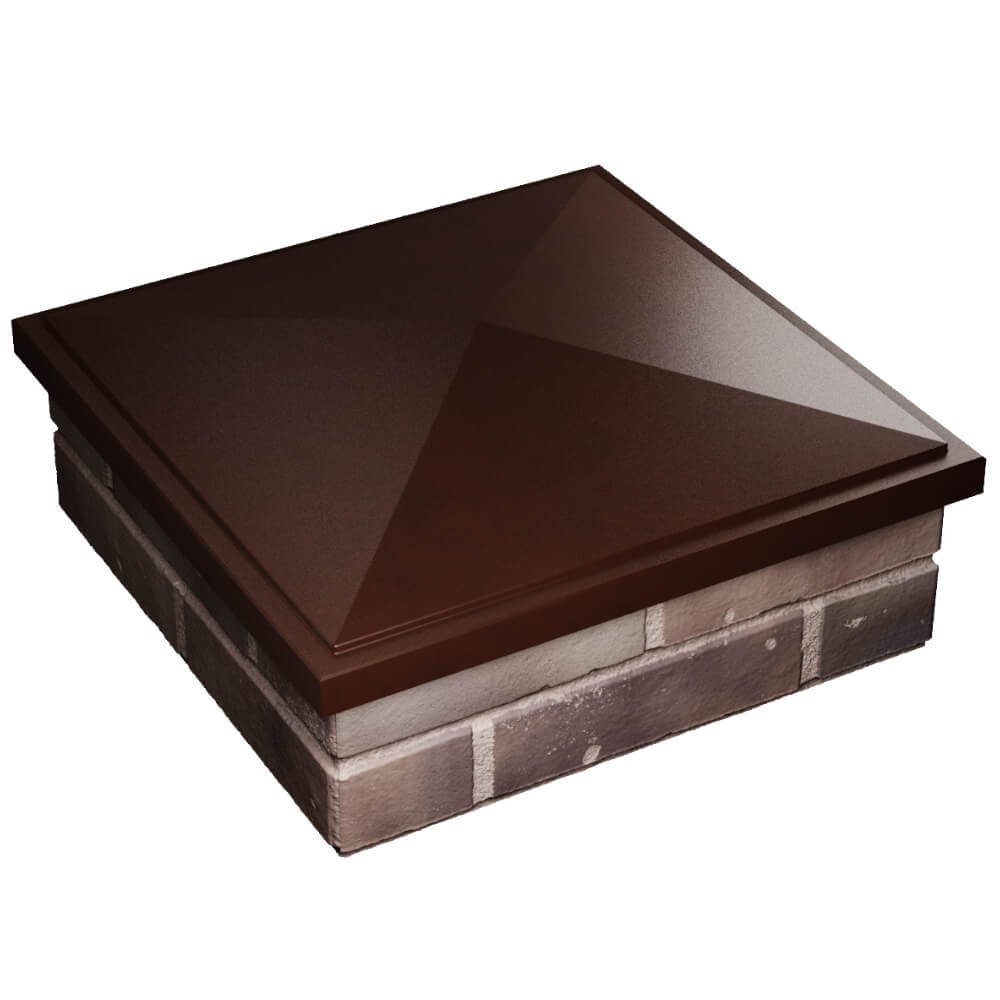 Колпак Zking БонаМоно Коричневый на столб 2х2 кирпича (515х515, 530х530мм) в Куйбышеве фото