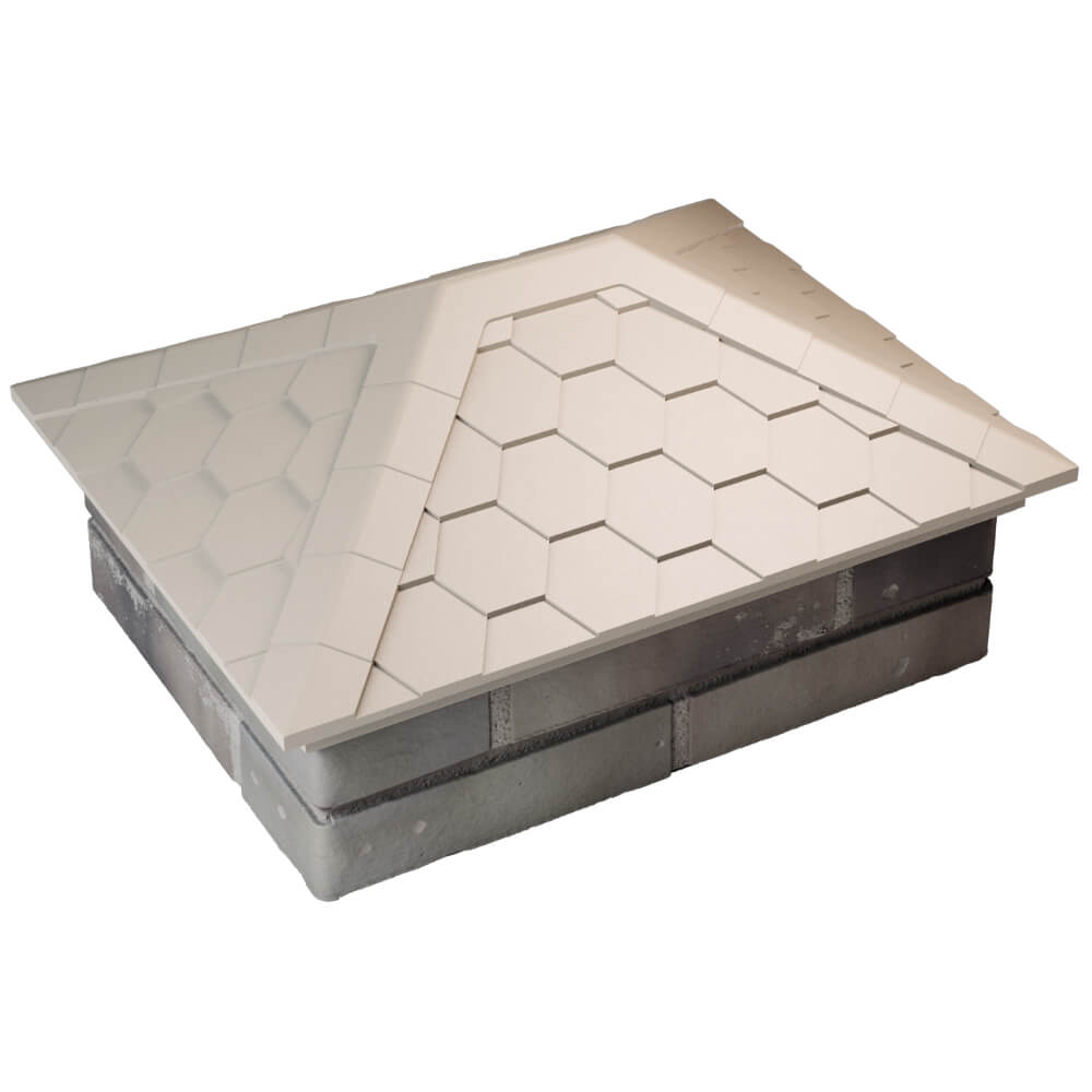 Колпак Zking Эверест Бежевый на столб 2х1.5 кирпича (520х390мм) Куйбышев фото