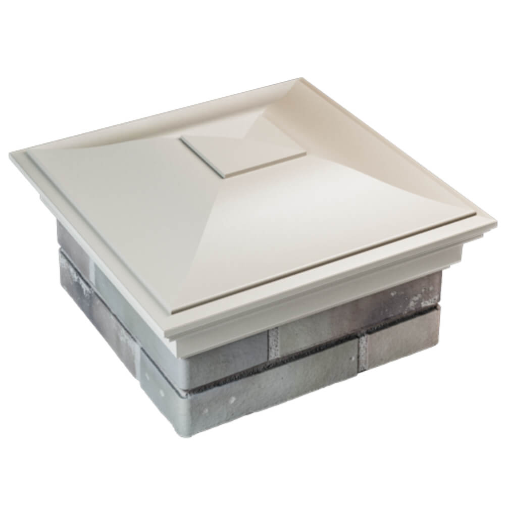 Колпак Zking Монблан Бежевый на столб 1.5х1.5 кирпича (385х385мм) в Куйбышеве фото