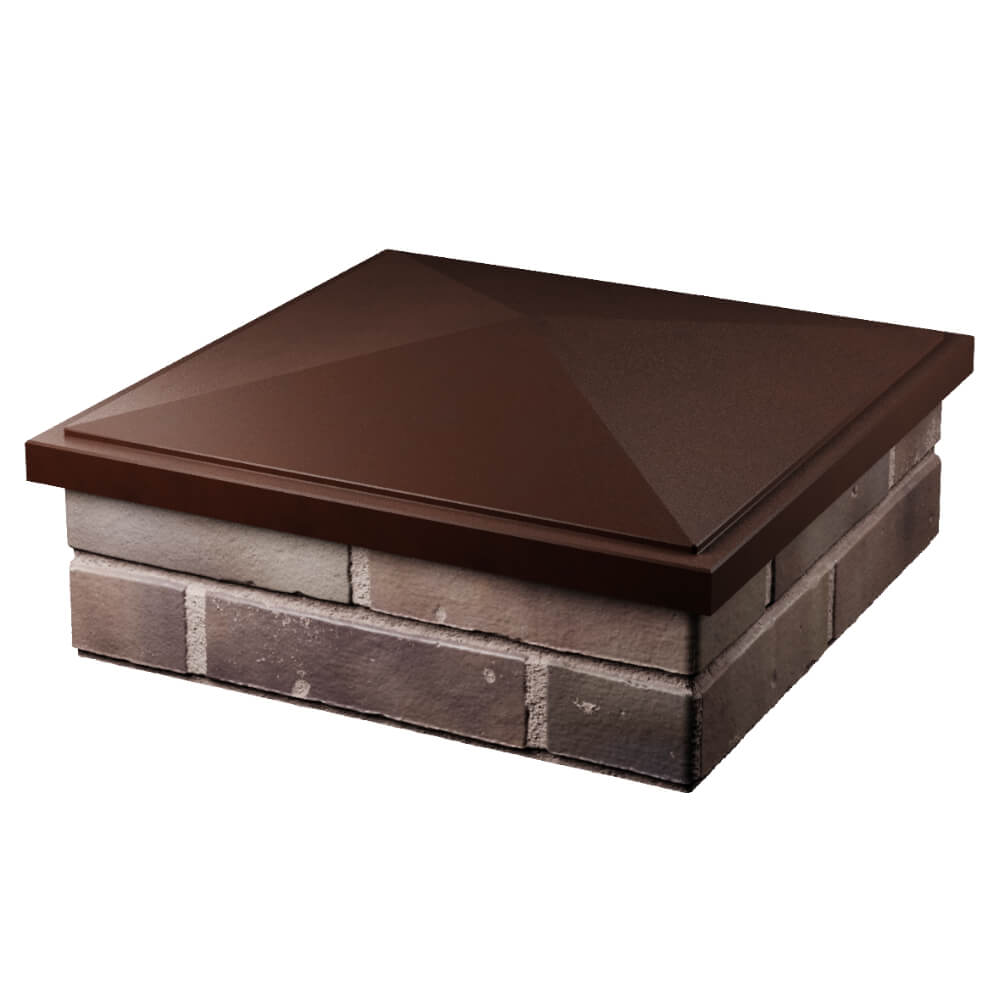 Колпак Zking БонаМоно Коричневый на столб 2х2 кирпича (515х515, 530х530мм) в Куйбышеве фото