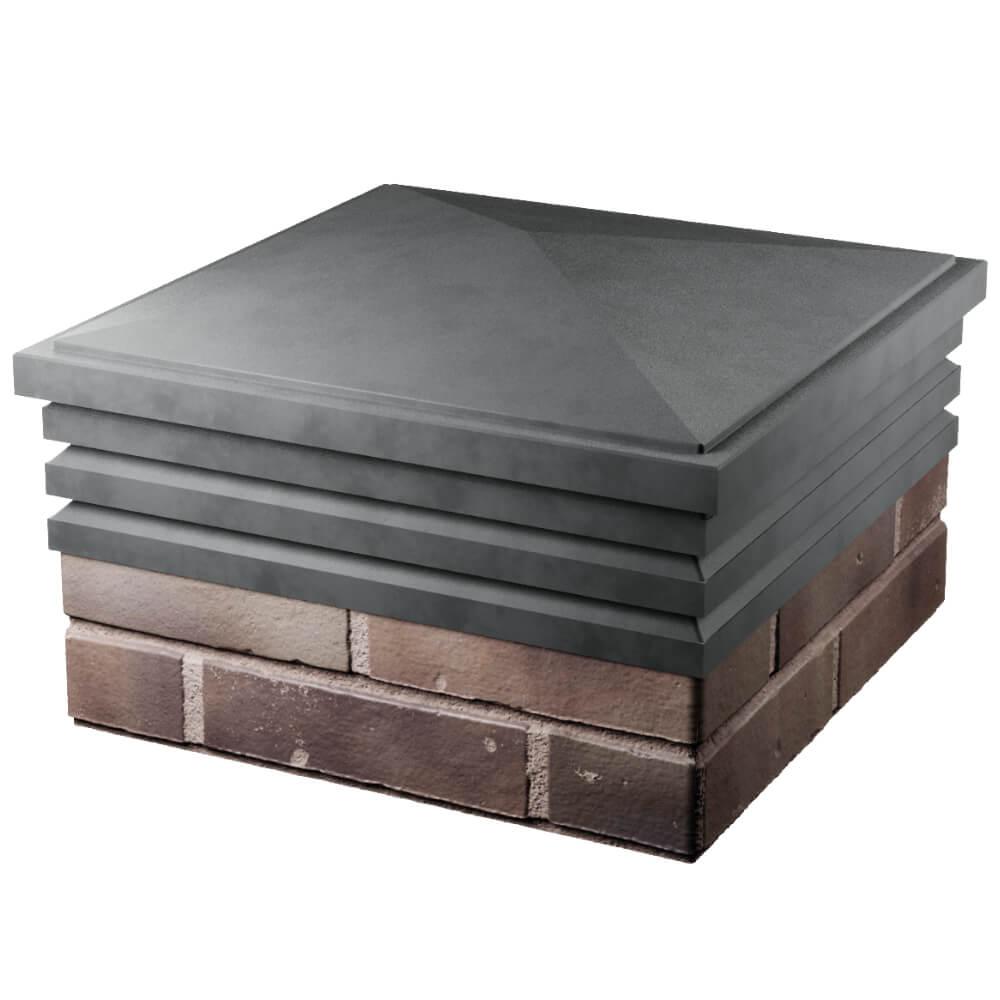 Колпак Zking Бона ХайТек Серый на столб 2х2 кирпича (513х513мм) в Куйбышеве фото