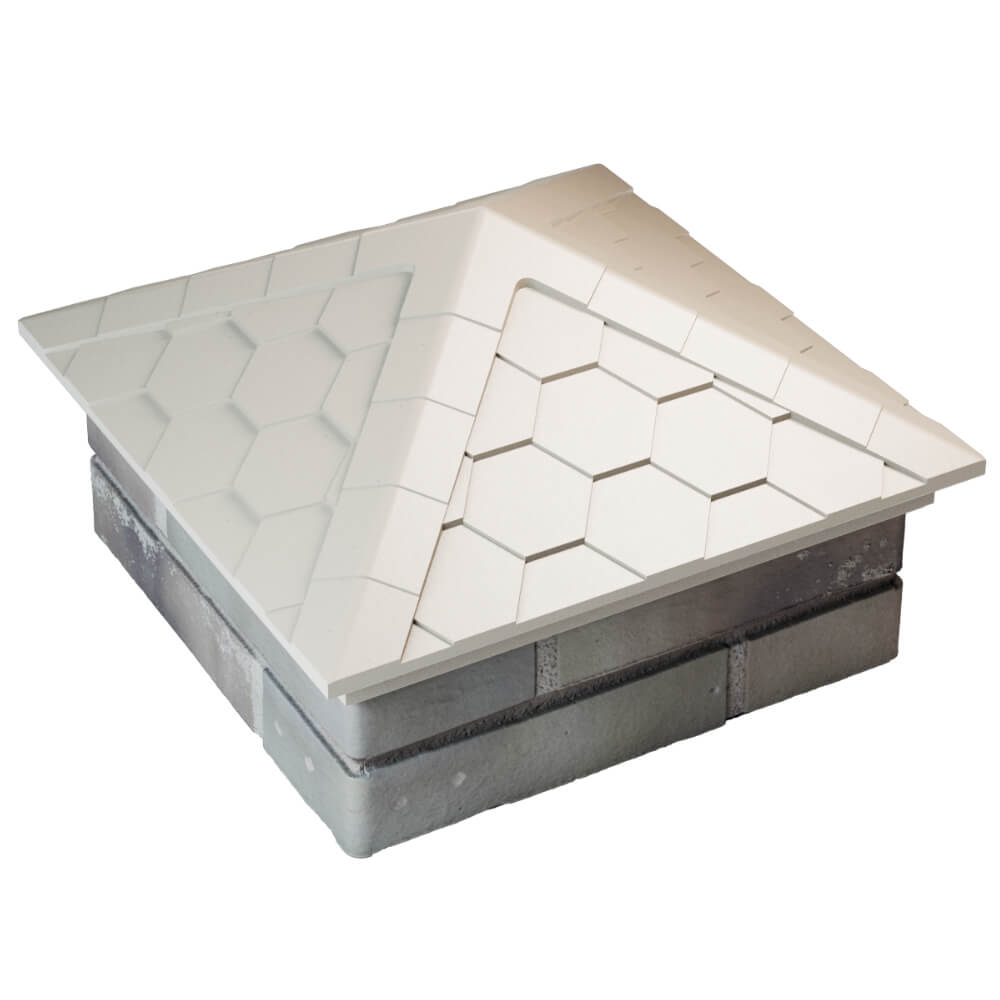 Колпак Zking Эверест Бежевый на столб 1.5х1.5 кирпича (390х390мм) в Куйбышеве фото