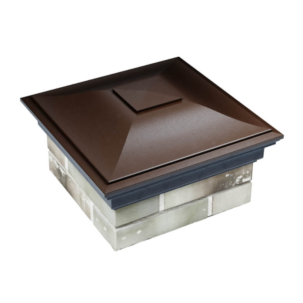 Колпак Zking Монблан Коричневый на столб 1.5х1.5 еврокирпича 0.7НФ (355х355мм) в Куйбышеве фото