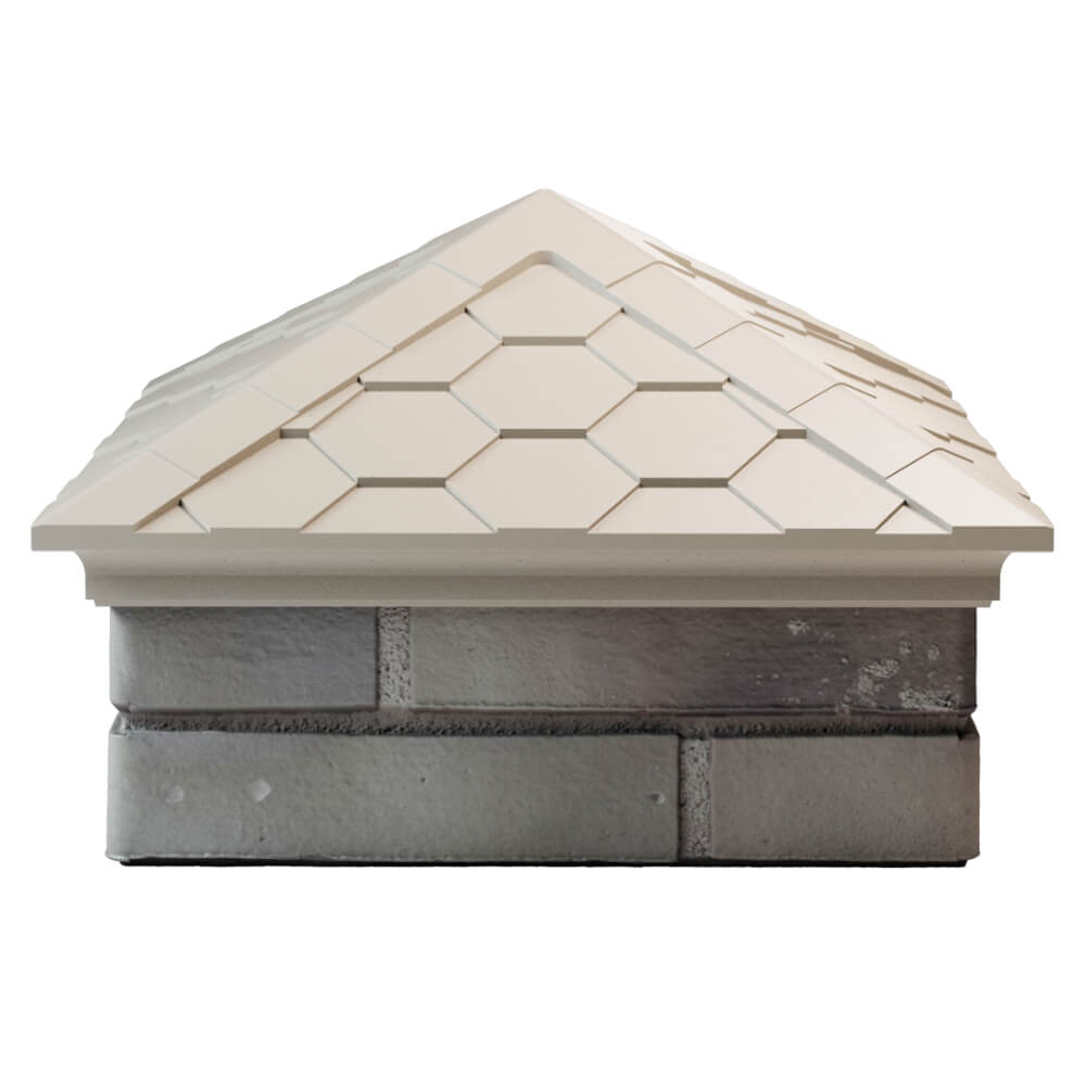 Колпак Zking Эверест Бежевый на столб 1.5х1.5 кирпича (390х390мм) Куйбышев фото