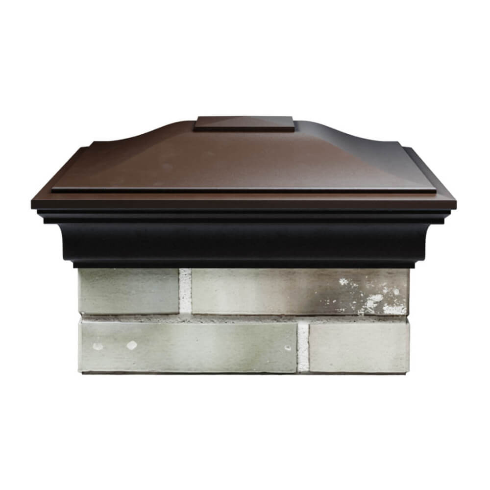 Колпак Zking Монблан Коричневый на столб 1.5х1.5 еврокирпича 0.7НФ (355х355мм) Куйбышев фото