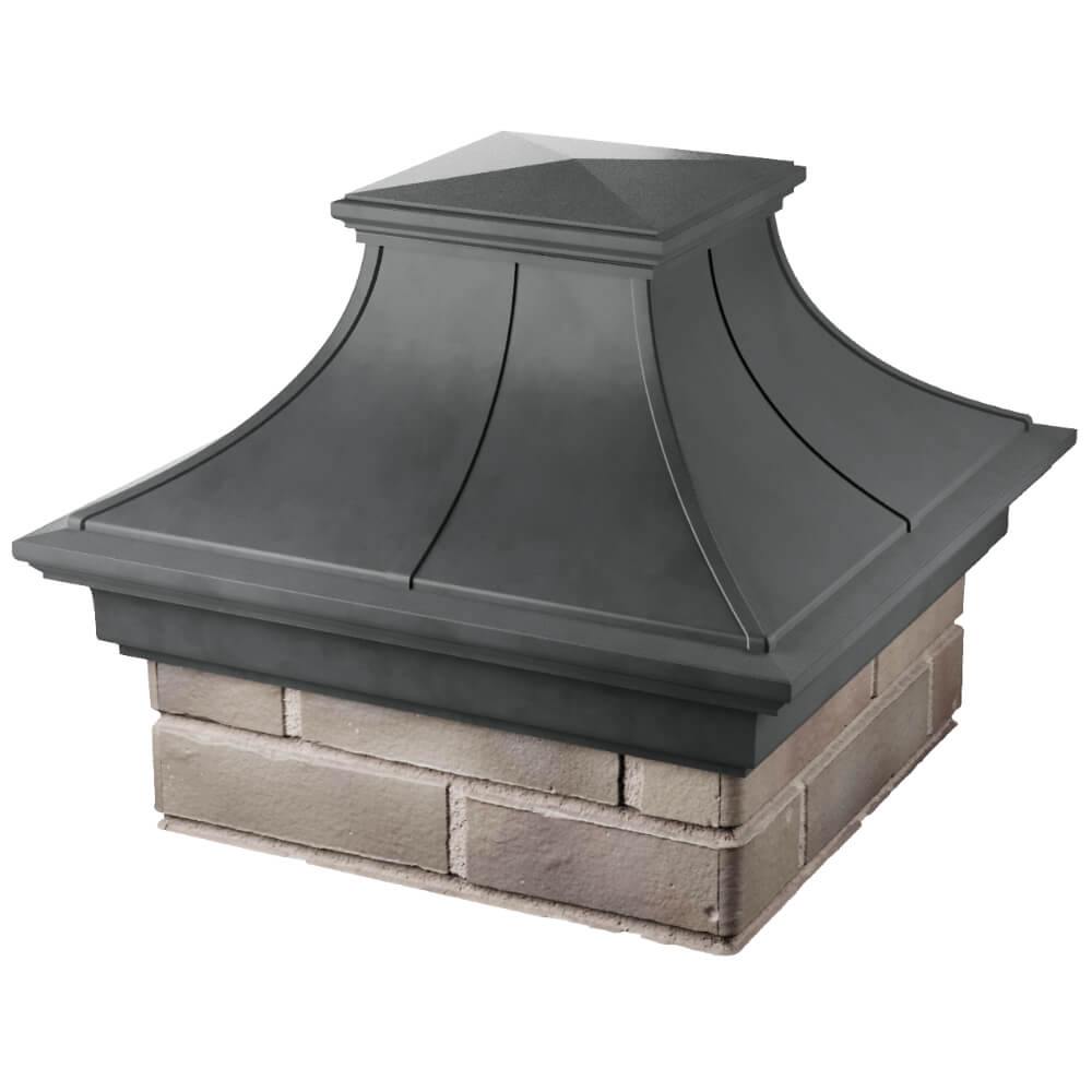Колпак Zking Монблан Премиум Серый на столб 1.5х1.5 кирпича (385х385мм) в Куйбышеве фото