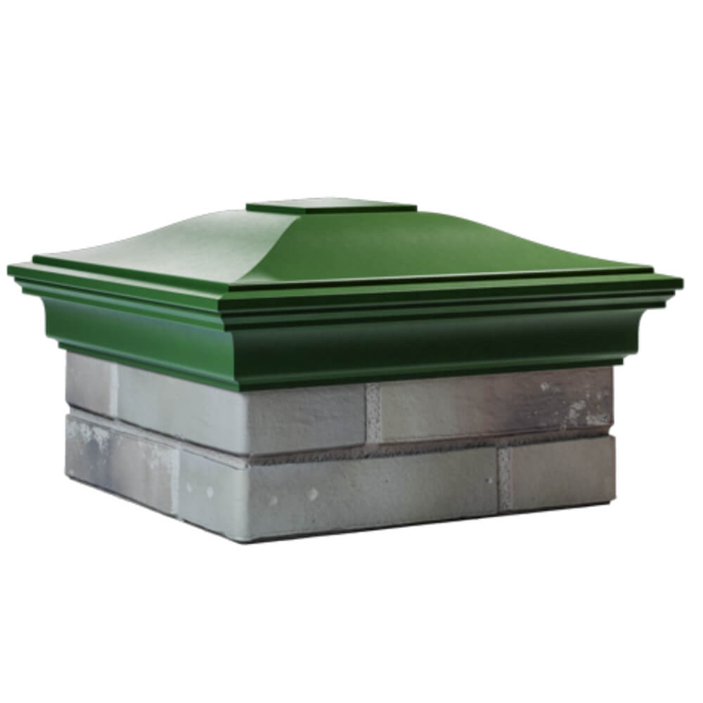 Колпак Zking Монблан Зеленый на столб 1.5х1.5 кирпича (385х385мм) в Куйбышеве фото