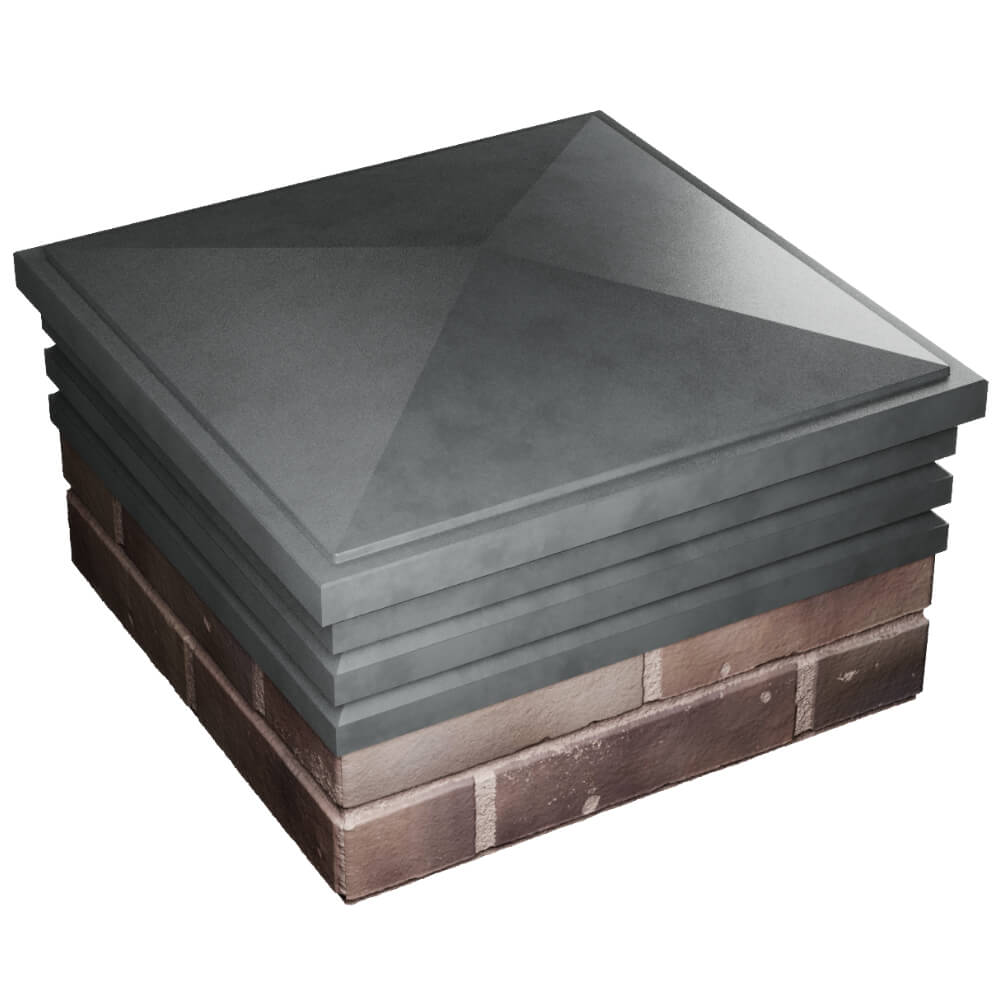 Колпак Zking Бона ХайТек Серый на столб 2х2 кирпича (513х513мм) в Куйбышеве фото