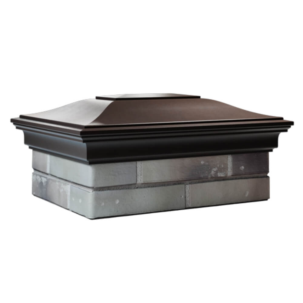 Колпак Zking Монблан Коричневый на столб 2х1.5 кирпича (515х385мм) в Куйбышеве фото