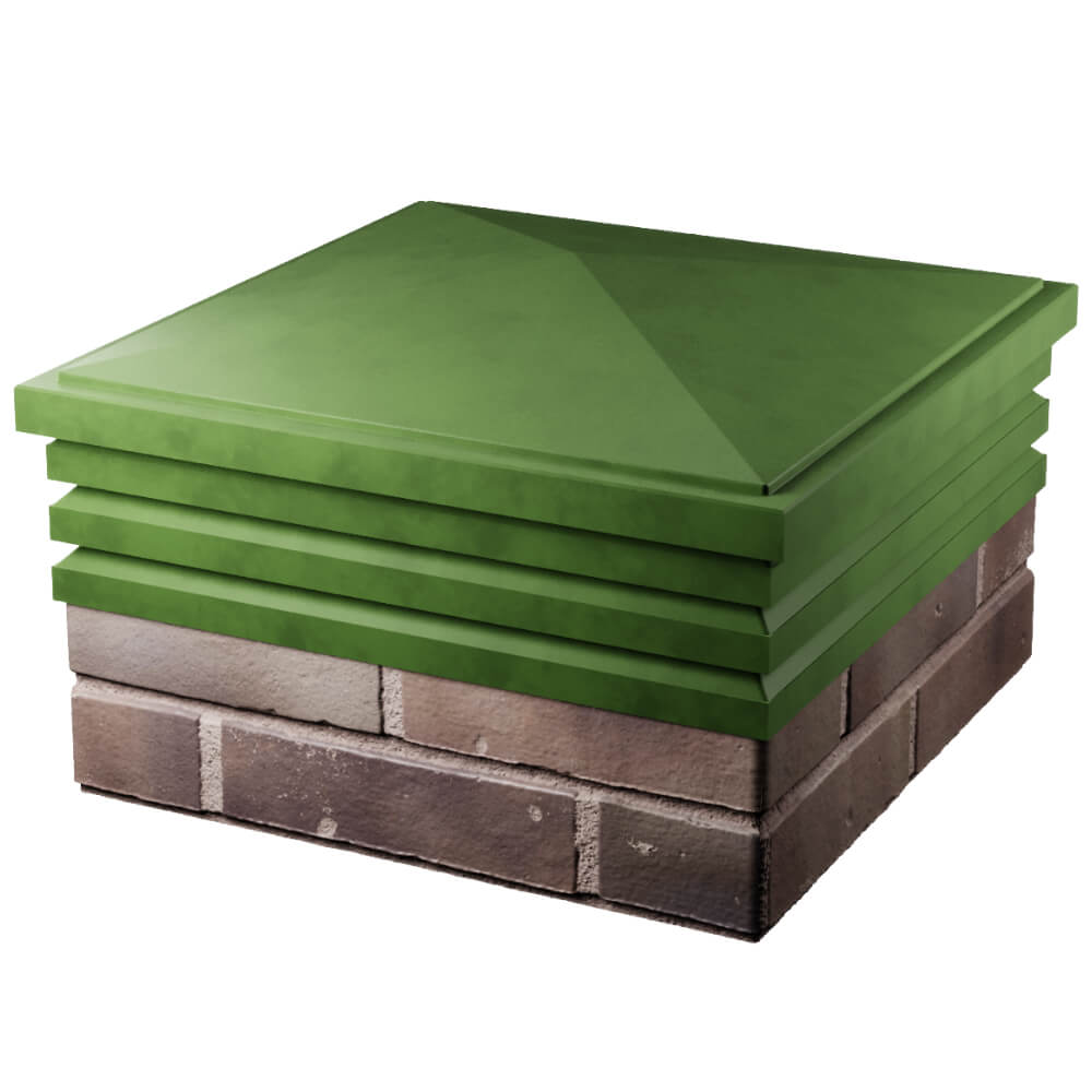 Колпак Zking Бона ХайТек Зеленый на столб 2х2 кирпича (513х513мм) в Куйбышеве фото