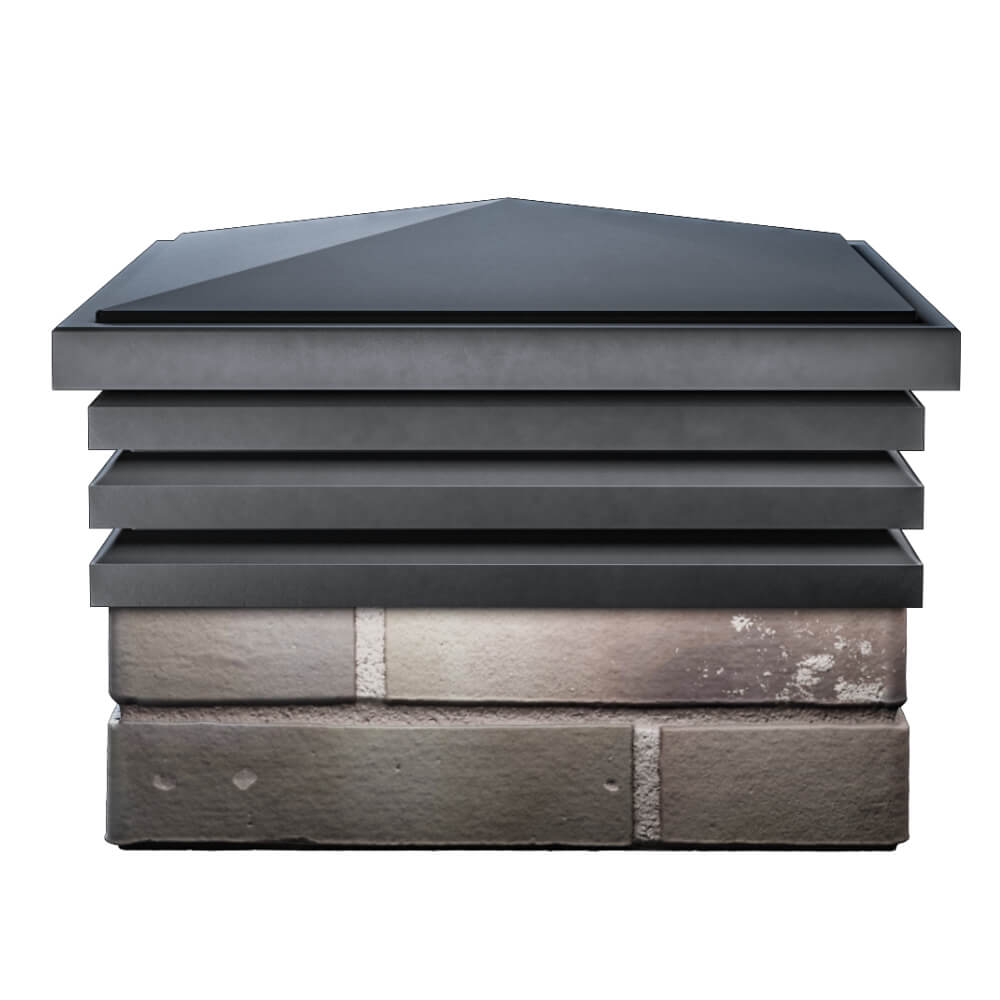 Колпак Zking Бона ХайТек Серый на столб 1.5х1.5 кирпича (385х385мм) Куйбышев фото