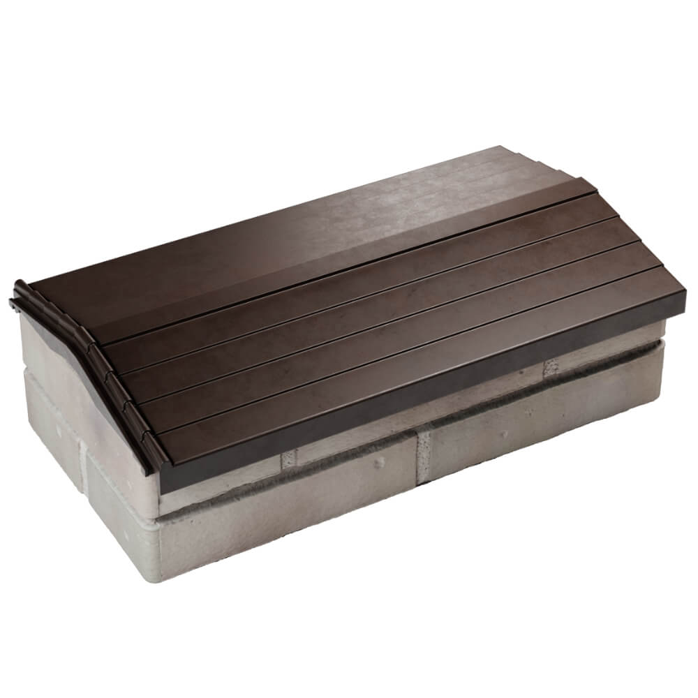 Парапет Zking Бона ХайТек Коричневый с посадкой на 1 кирпич (200/225/255мм) в Куйбышеве фото