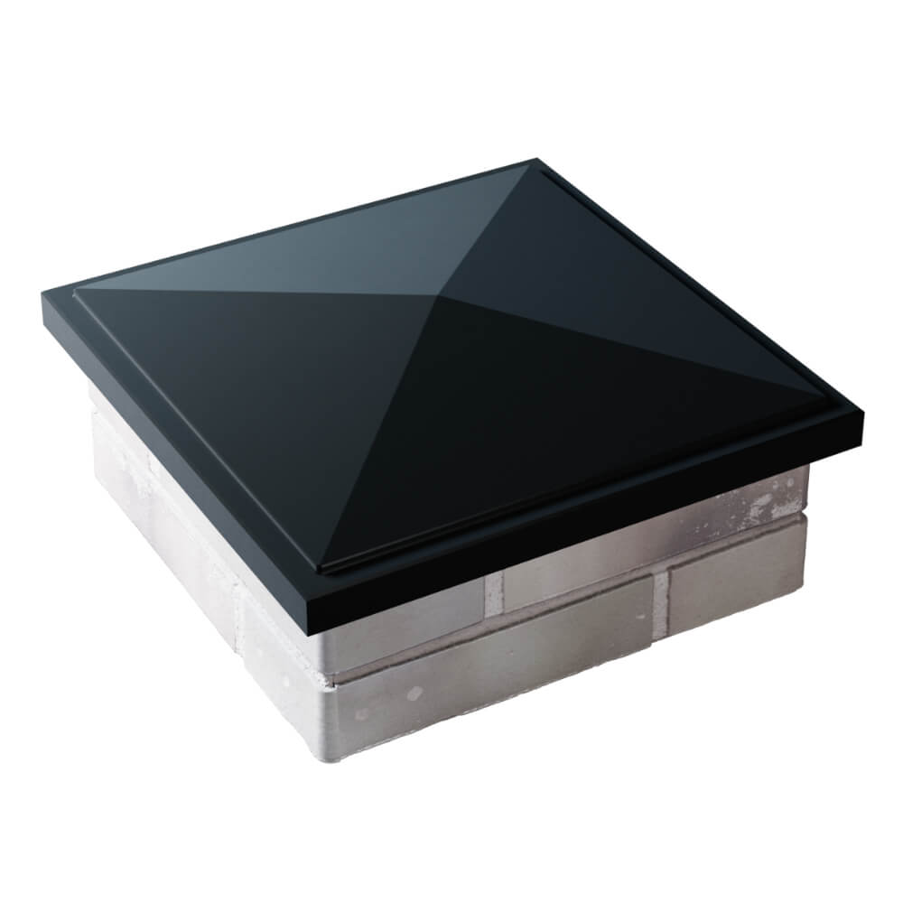 Колпак Zking БонаМоно Черный на столб 1.5х1.5 кирпича (385х385, 400х400мм) в Куйбышеве фото