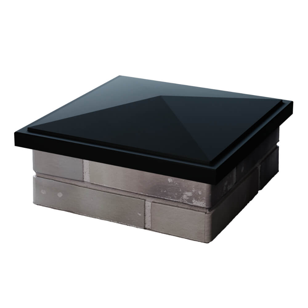 Колпак Zking БонаМоно Черный на столб 1.5х1.5 кирпича (385х385, 400х400мм) в Куйбышеве фото