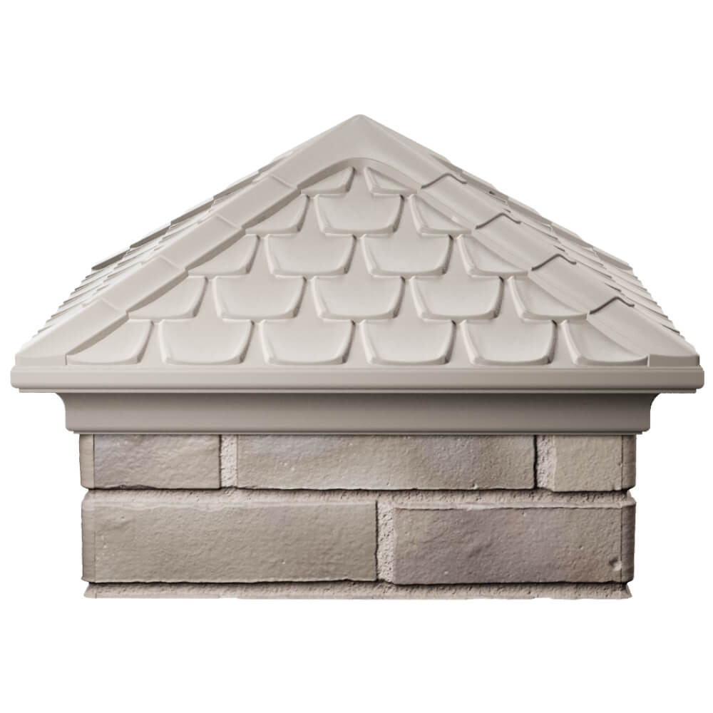 Колпак Zking Эльбрус Бежевый на столб 1.5х1.5 кирпича (385х385мм) Куйбышев фото