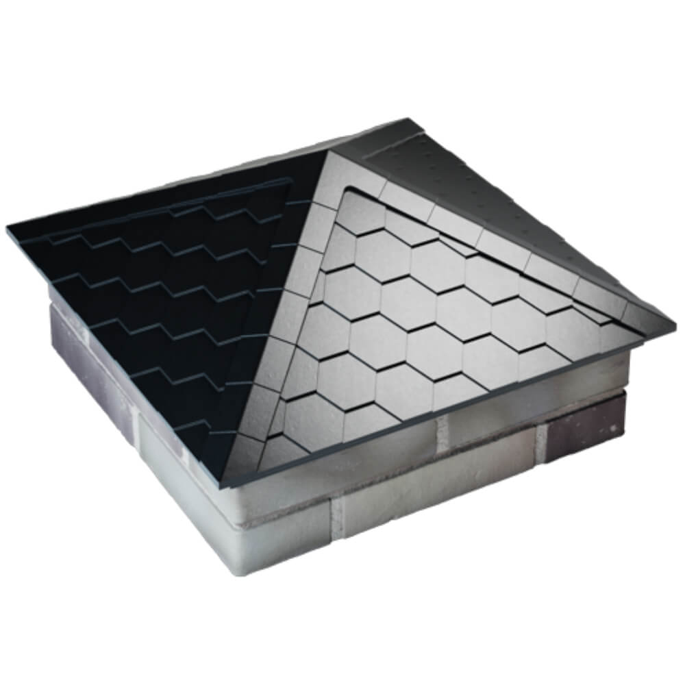 Колпак Zking Эверест Черный на столб 2х2 кирпича (535х535мм) Куйбышев фото