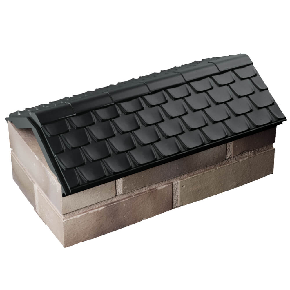 Парапет Zking Эльбрус Черный с посадкой на 1 кирпич (255мм) в Куйбышеве фото